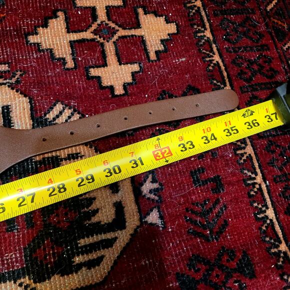 Wide Waist Belt Braided Woven FAUX Leather Sz L - Picture 3 of 3